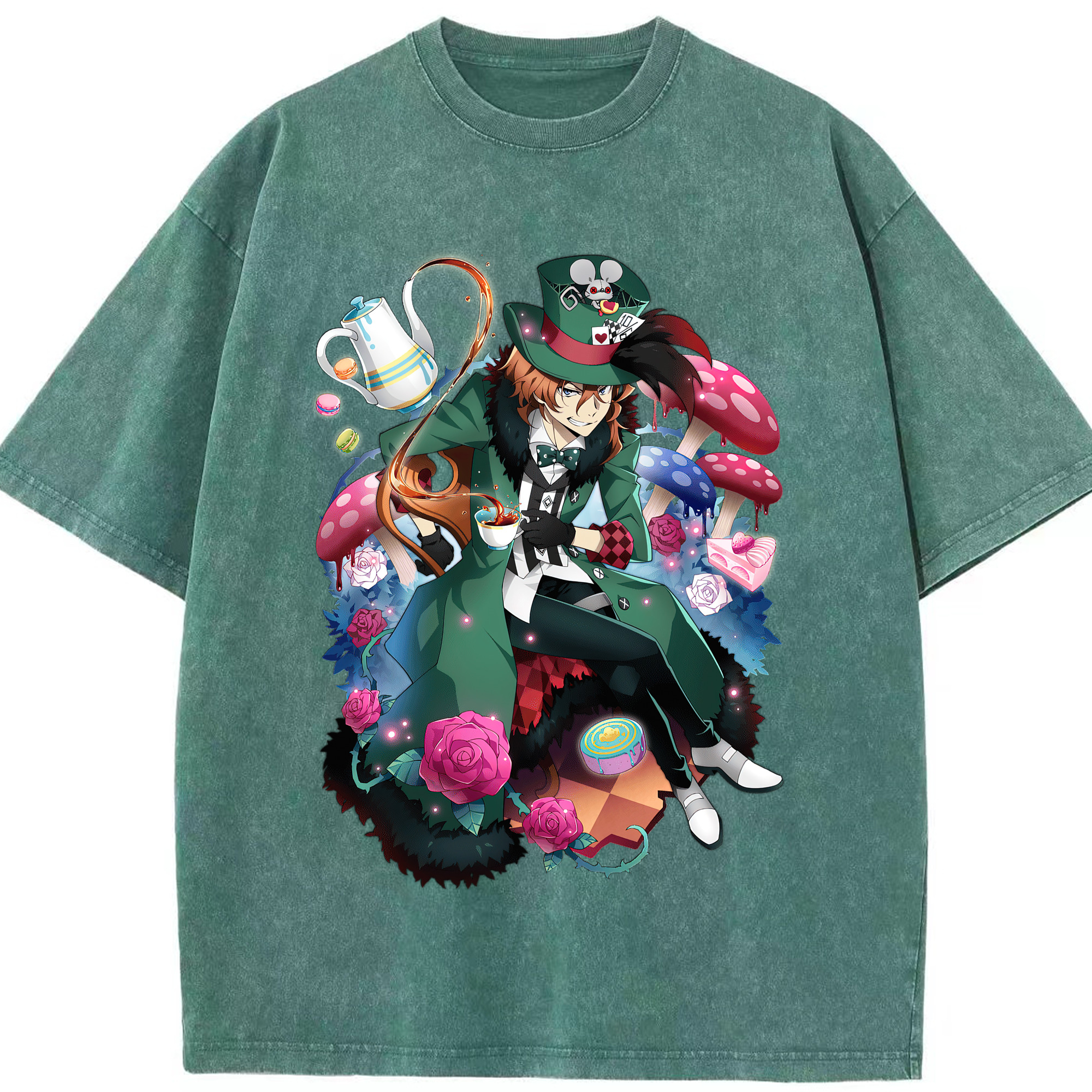 （画像用） 文豪ストレイドッグス Bungo Stray Dogs 綿100% ヴィンテージ風 半袖Tシャツ（フロントプリント）